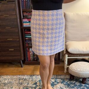 Unique Pink and Purple Houndstooth Skirt